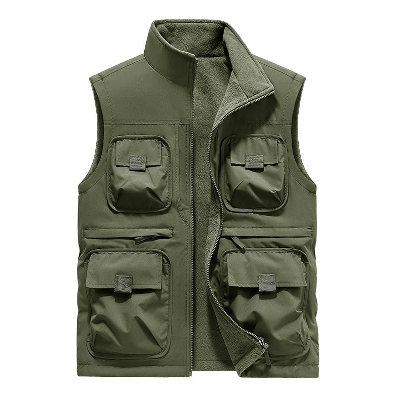 Casual Padded Reversible Multi-Pocket Vest