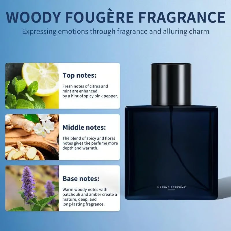 🔥2025 HOT SALE🔥 Unisex 50ml Ocean Fresh Scent Premium Aromatic Woody Fragrance for Him & Her