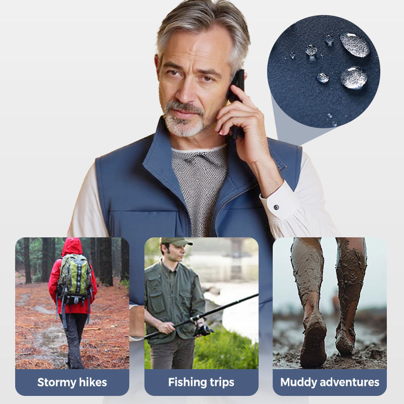 ⏳ Limited Time 50% OFF! 💥Men's Waterproof Outdoor Utility Vest