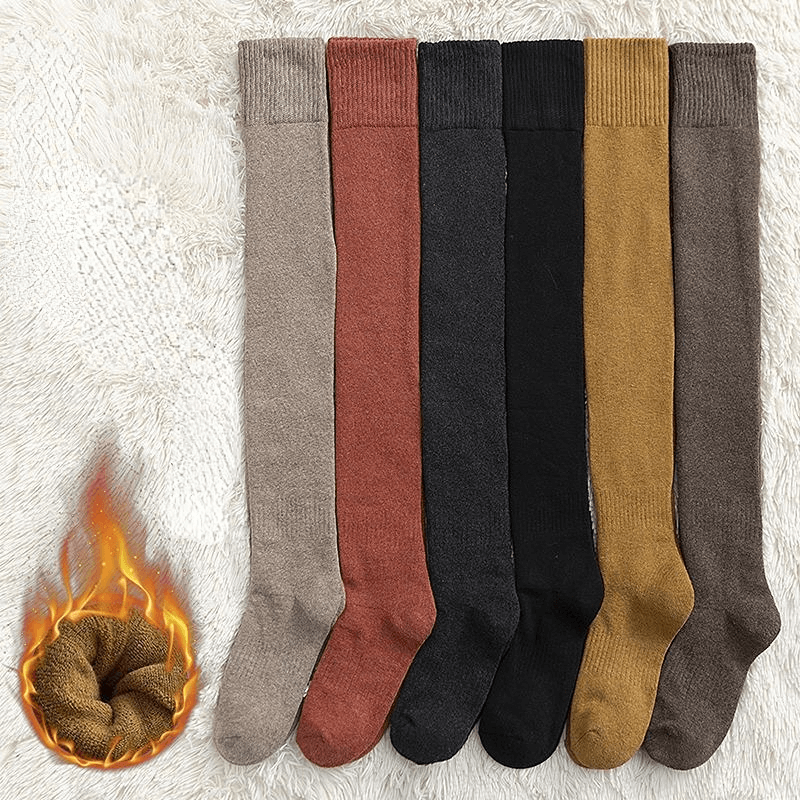 Women's Thermal Winter Fleece over Knee Socks