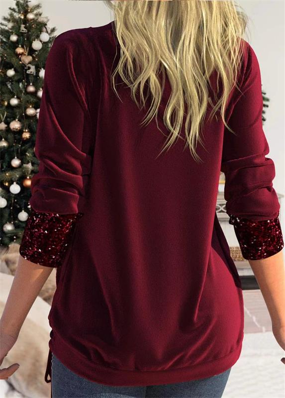 💜LAST DAY PROMOTION - 50% OFF💜Sequin Loose Smocked Fake Two-Piece Top