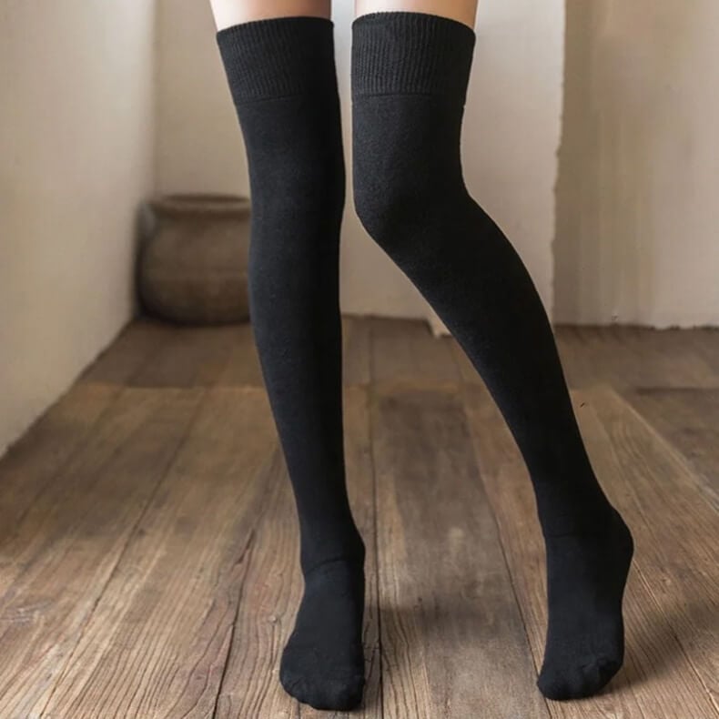 Women's Thermal Winter Fleece over Knee Socks