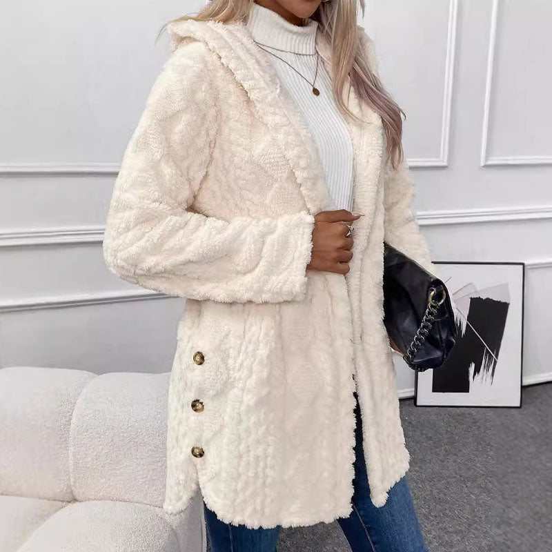 2025 New Arrival- 49% OFF🔥Women's Warm Diamond Pattern Hooded Jacket