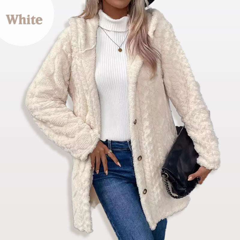 2025 New Arrival- 49% OFF🔥Women's Warm Diamond Pattern Hooded Jacket