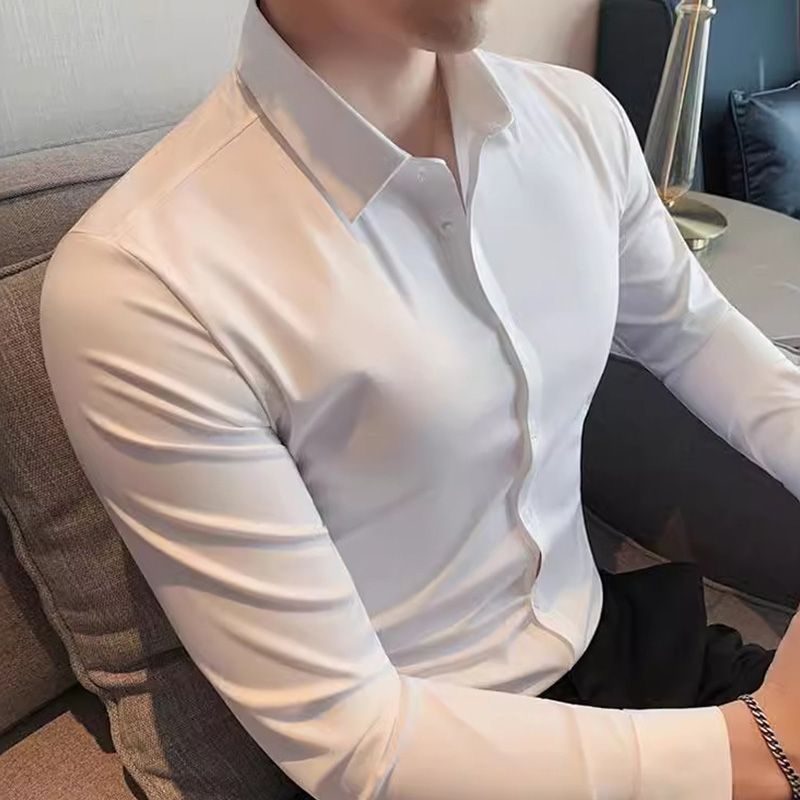 Men's High Stretch Ironing-Free Business Shirt
