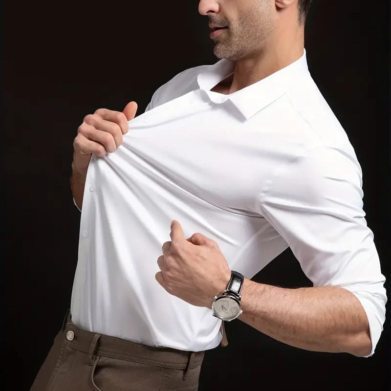 Men's High Stretch Ironing-Free Business Shirt
