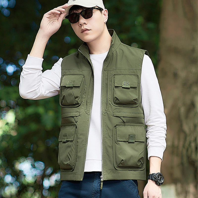 Casual Padded Reversible Multi-Pocket Vest