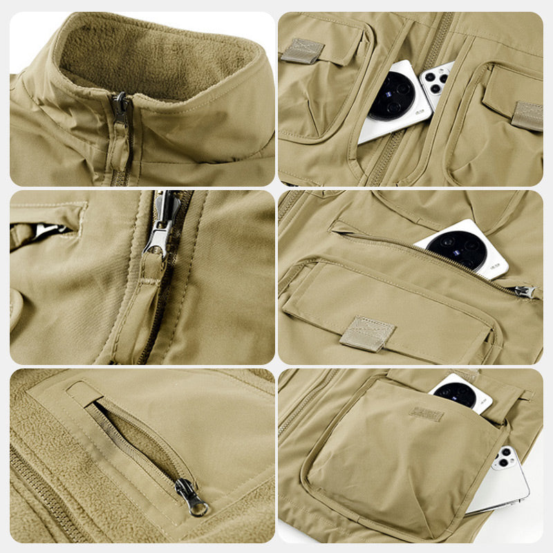 Casual Padded Reversible Multi-Pocket Vest