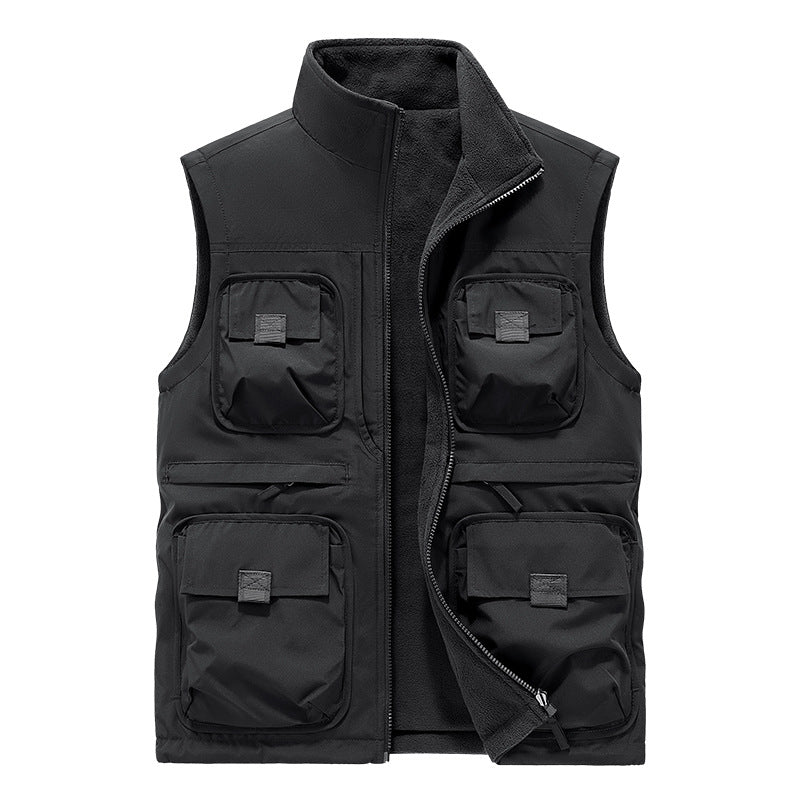 Casual Padded Reversible Multi-Pocket Vest