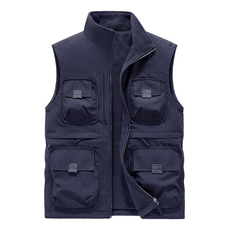 Casual Padded Reversible Multi-Pocket Vest