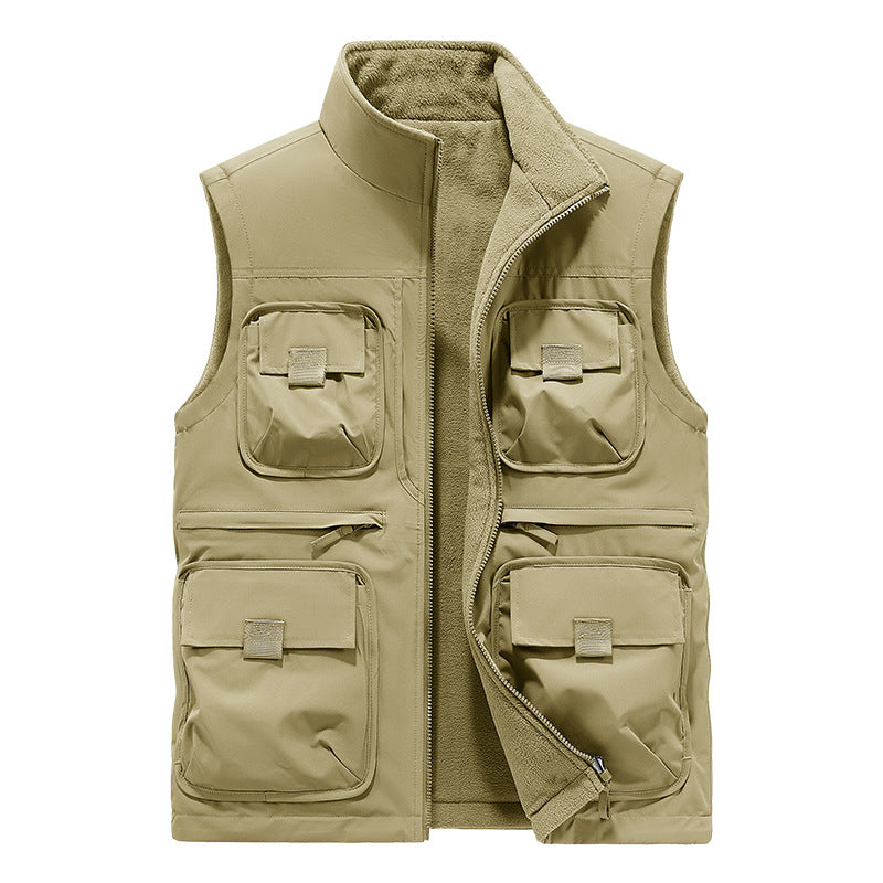 Casual Padded Reversible Multi-Pocket Vest