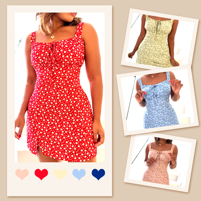 🌸Buy 2 pieces and get free shipping🌸Floral Print Spaghetti Strap Mini Dress