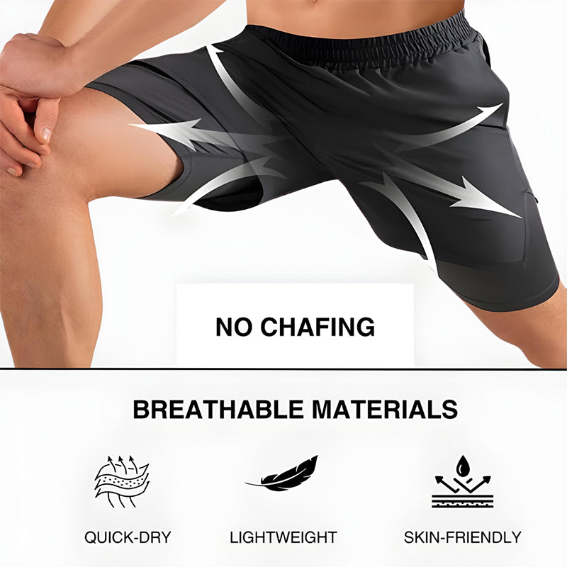 ⏳ Limited time 50% off! 💥Men's 2-in-1 Quick-Dry Sports Shorts