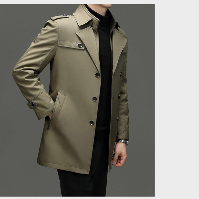 🔥55% discount🔥Men's Medium-Length Trench Coat with Detachable Inner