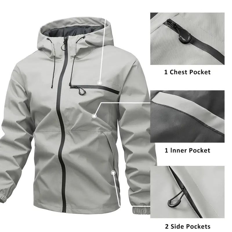 🔥LAST DAY SALE- 50% OFF⛰️Outdoor Sports Solid Color Jacket For Men