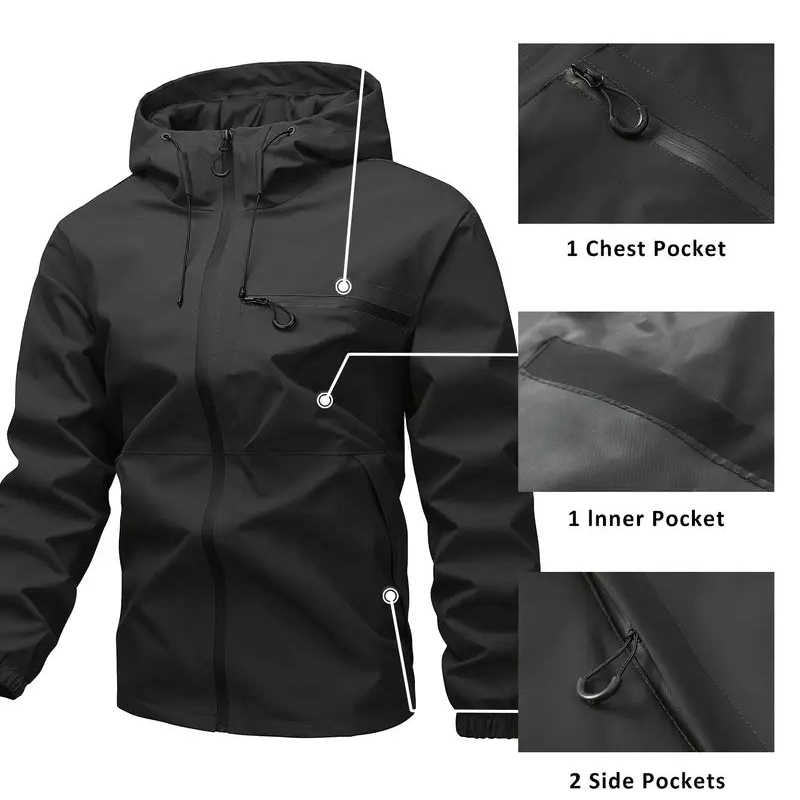 🔥LAST DAY SALE- 50% OFF⛰️Outdoor Sports Solid Color Jacket For Men