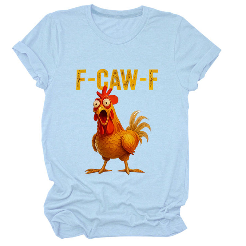 🔥HOT SALE 49% OFF!!🐓F-Caw-F😍Humorous Chicken Pattern T-Shirt🖤