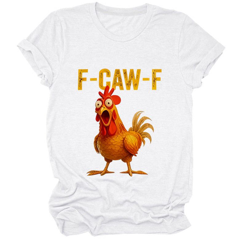 🔥HOT SALE 49% OFF!!🐓F-Caw-F😍Humorous Chicken Pattern T-Shirt🖤
