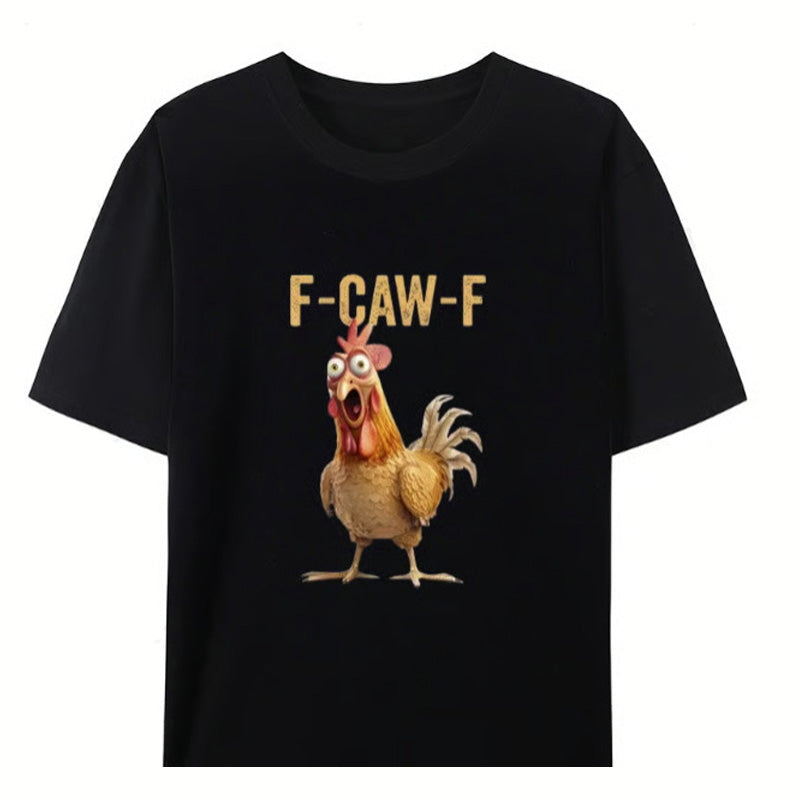 🔥HOT SALE 49% OFF!!🐓F-Caw-F😍Humorous Chicken Pattern T-Shirt🖤