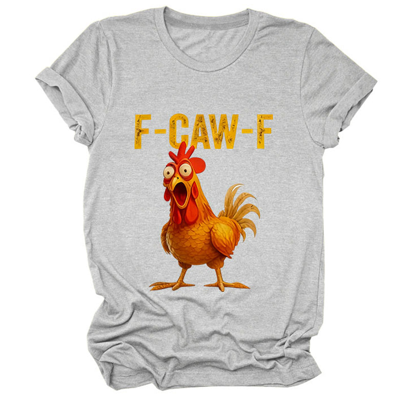 🔥HOT SALE 49% OFF!!🐓F-Caw-F😍Humorous Chicken Pattern T-Shirt🖤