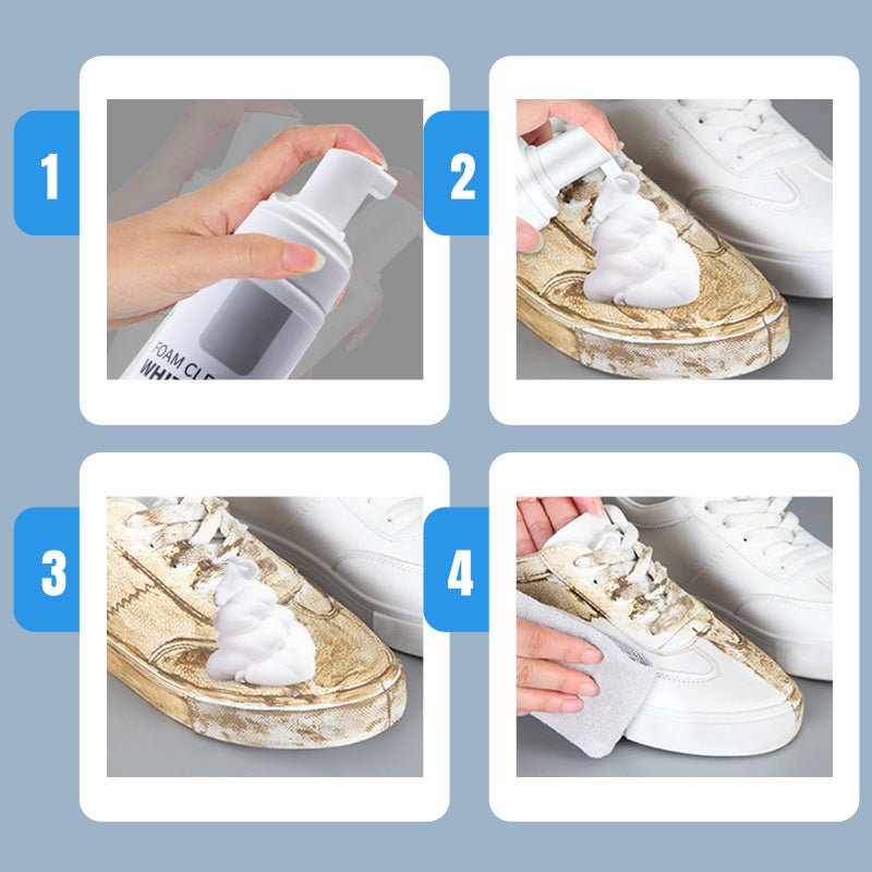💥Clean with a single wipe✨Waterless white shoe nano-molecular foam cleaner🎉